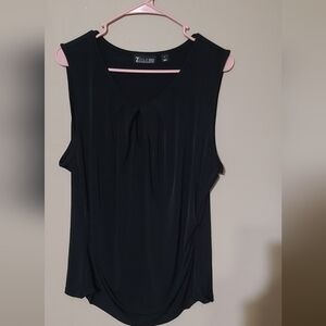 New York & Company Black Sleeveless Blouse 7th Avenue Design Studio Size XL